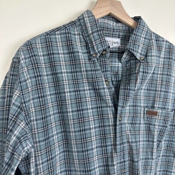 Carhartt Vintage Plaid Button Up Shirt Men’s L - Picture 2 of 8